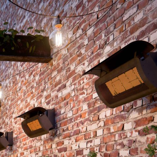 Patio Outdoor Mounted Heaters - Tungsten Gas Wall Mounted