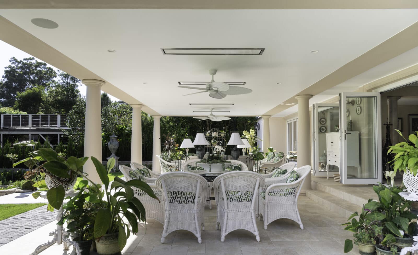 White Recessed Electric Patio Heater