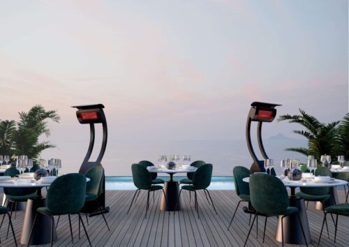 Heated Outdoor Eating Area by the Ocean