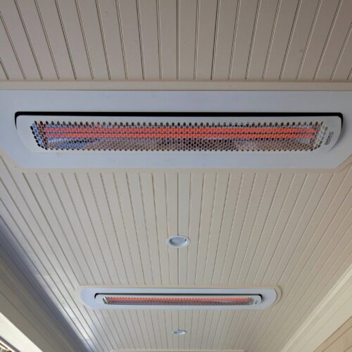 Outdoor Patio Heater Electric - Tungsten Electric Recessed in White
